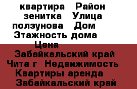 квартира › Район ­ зенитка › Улица ­ ползунова › Дом ­ 13 › Этажность дома ­ 1 › Цена ­ 10 000 - Забайкальский край, Чита г. Недвижимость » Квартиры аренда   . Забайкальский край